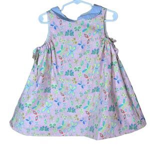 Handmade toddler girl butterfly print dress‎